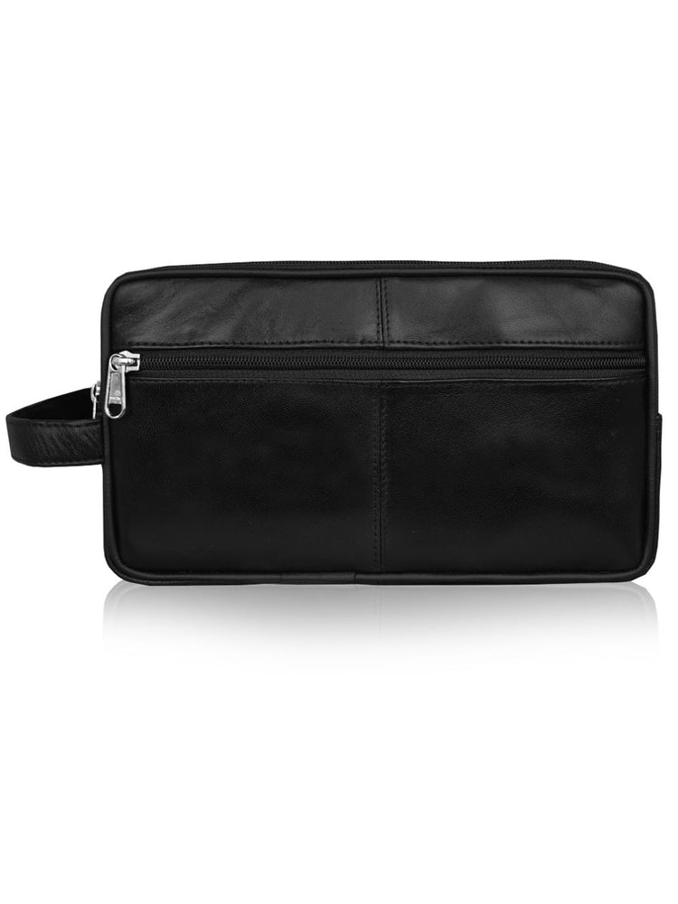 Load image into Gallery viewer, Genuine Leather Toiletry Bag - Travel Wash Bag With Carry Handle -R215
