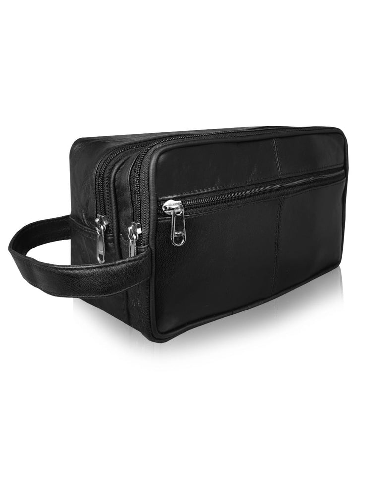 Load image into Gallery viewer, Genuine Leather Toiletry Bag - Travel Wash Bag With Carry Handle -R215
