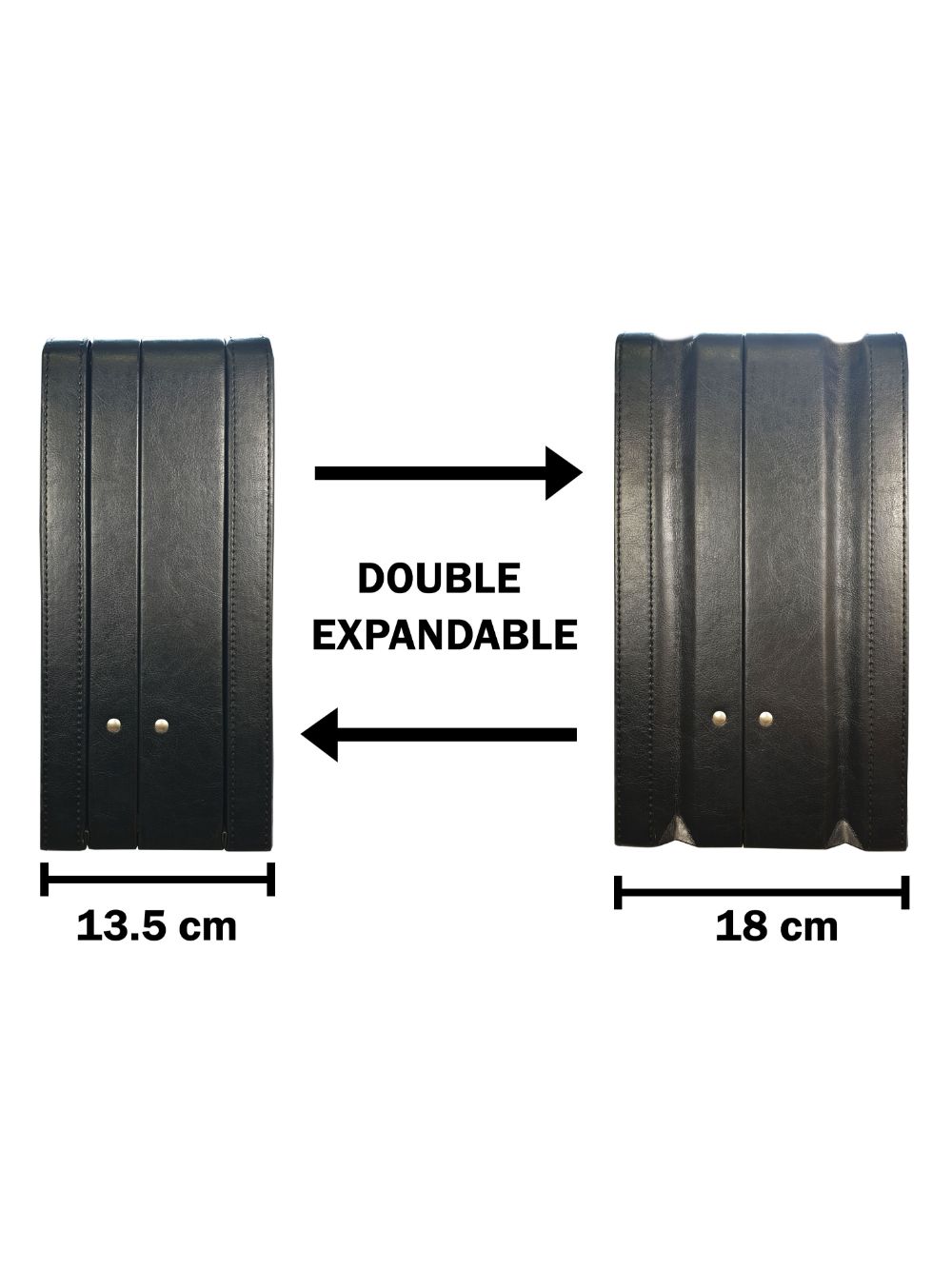  Roamlite Business Briefcase Black Faux Leather RL316K Expandable