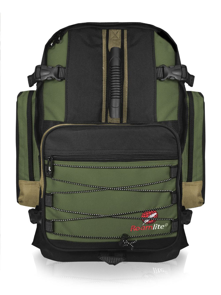 Load image into Gallery viewer, Roamlite Camping Backpack Green Polyester RL55 front