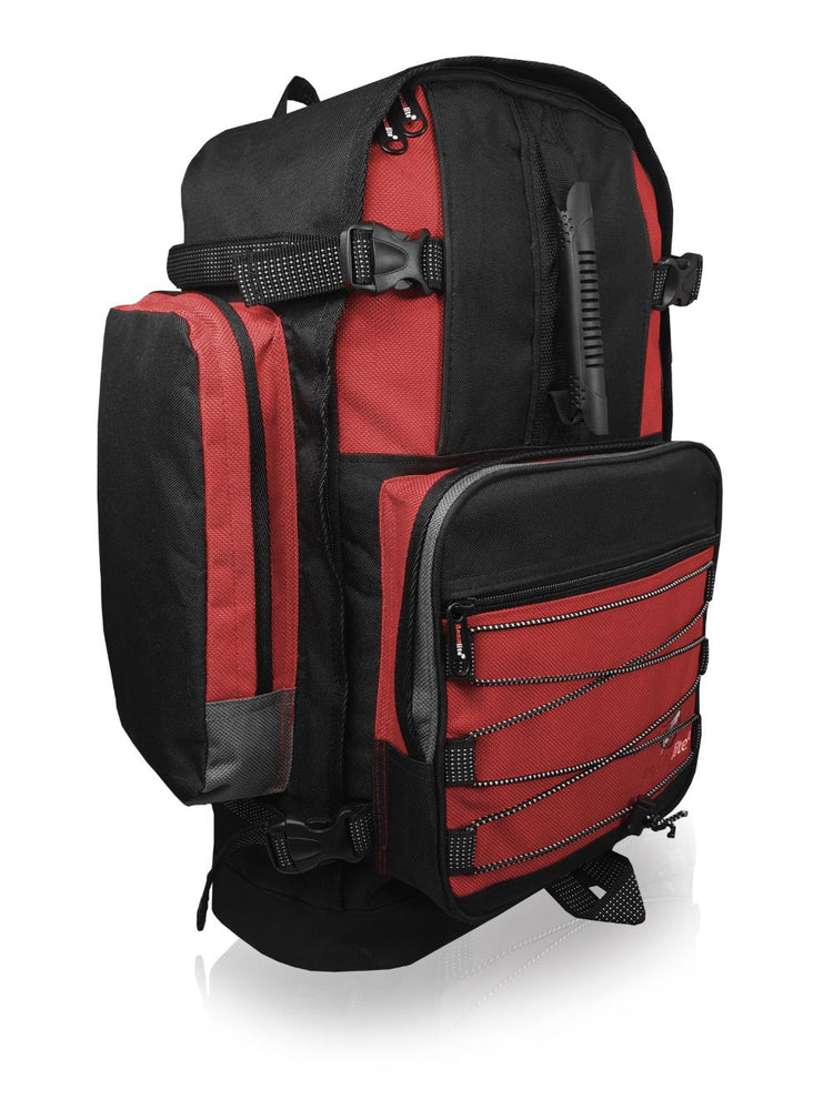 Load image into Gallery viewer, Roamlite Camping Backpack Red Polyester RL55 side