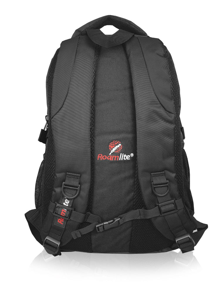 Load image into Gallery viewer, Roamlite Laptop Backpack Black Polyester RL29 back