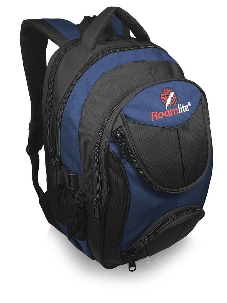 Load image into Gallery viewer, Roamlite Laptop Backpack Navy Polyester RL29 front 2