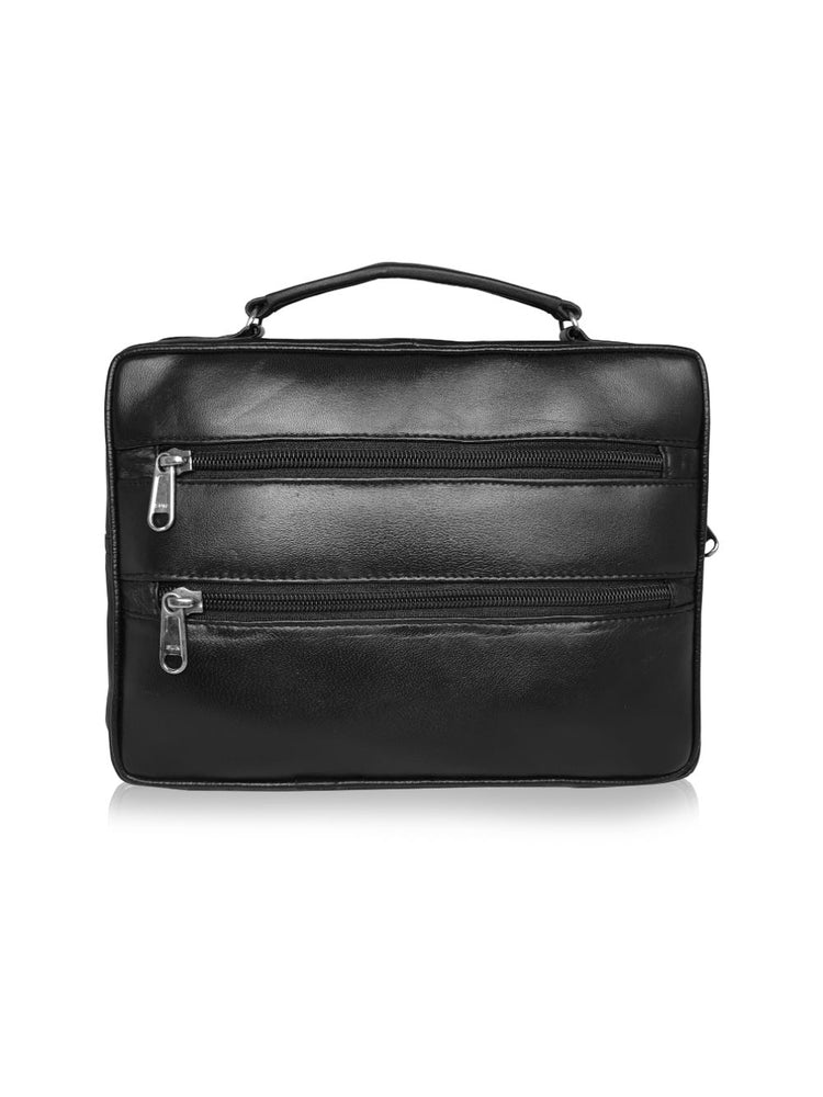 Load image into Gallery viewer, Roamlite Travel Orginizer bag Black Leather RL521 back