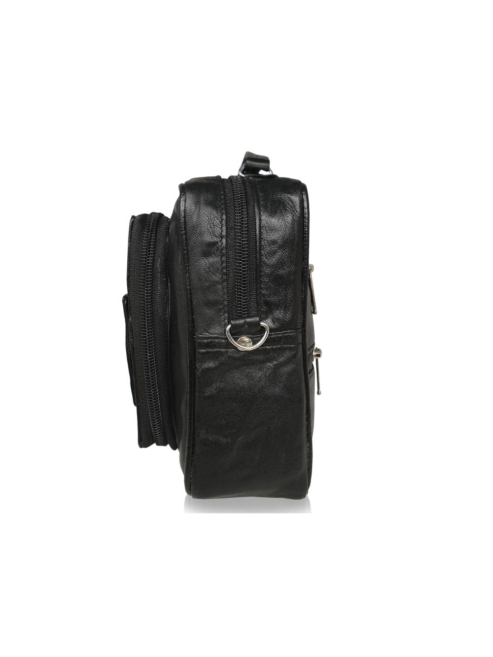 Roamlite Travel Orginizer bag Black Leather RL521 side