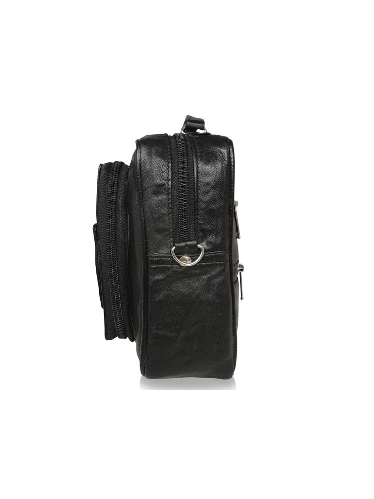 Load image into Gallery viewer, Roamlite Travel Orginizer bag Black Leather RL521 side