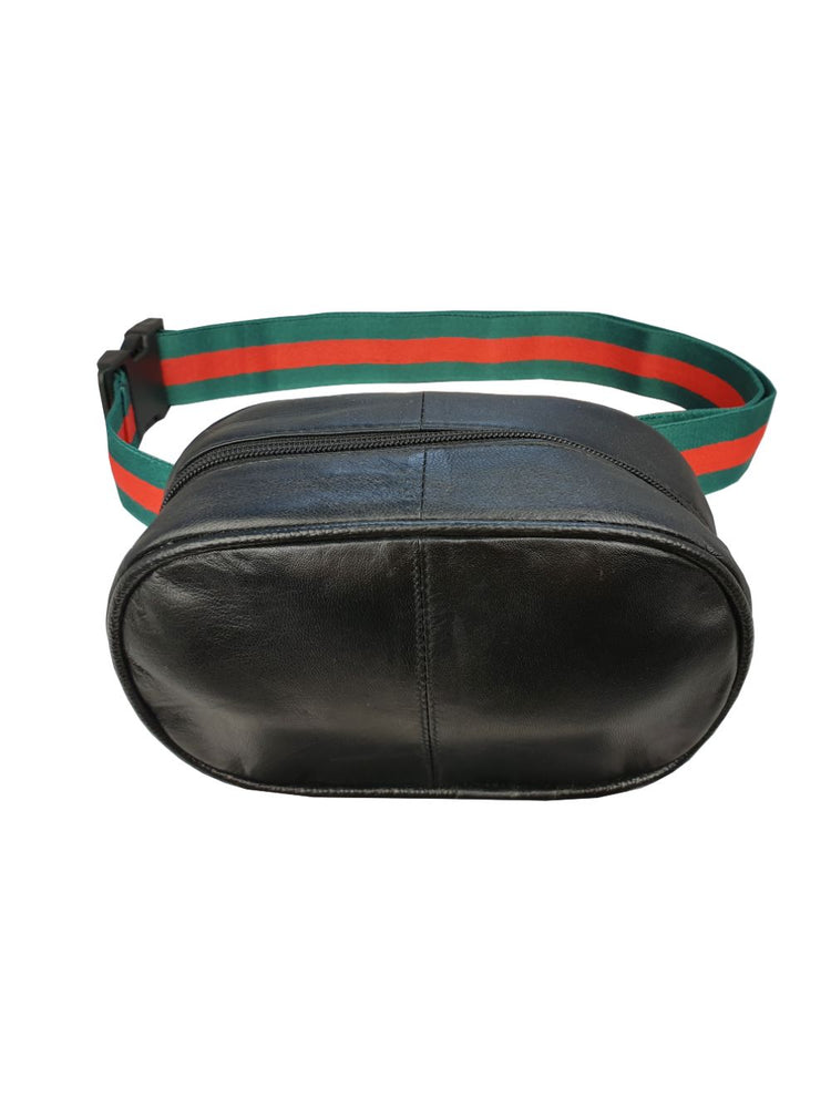 Load image into Gallery viewer, Roamlite Festival Bumbag Black Leather RL167 front 2