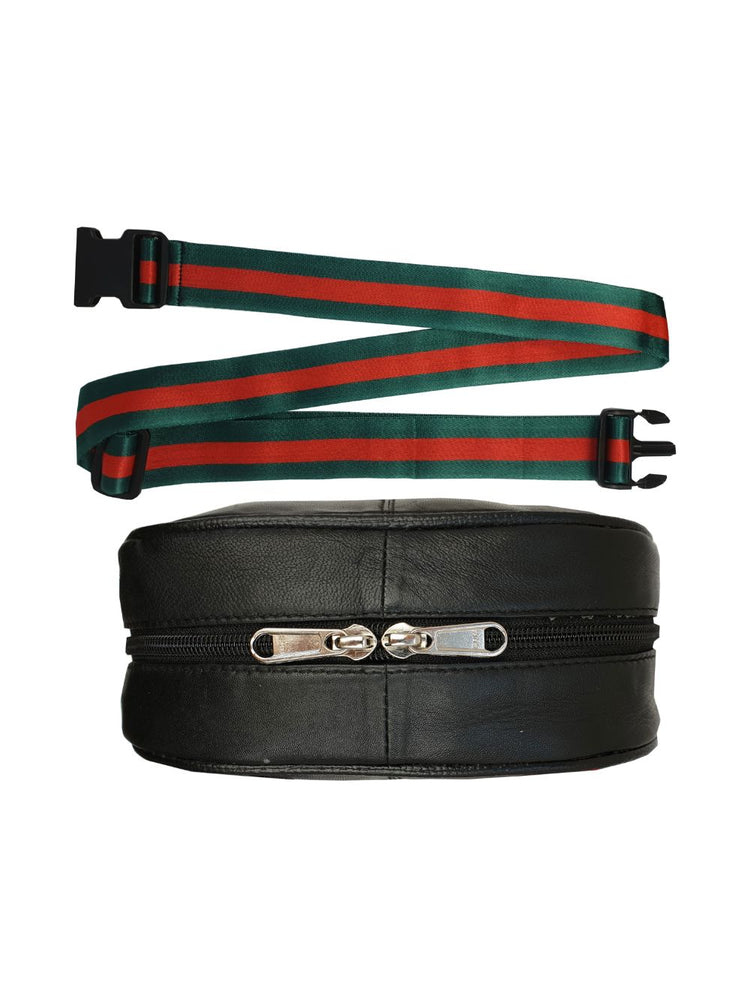 Load image into Gallery viewer, Roamlite Festival Bumbag Black Leather RL167 belt and bag