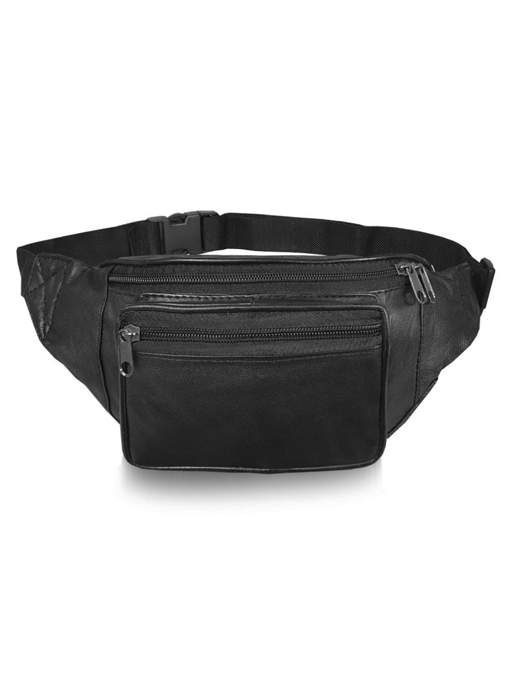 Load image into Gallery viewer, Roamlite Leather Bumbag Black Leather RL700 front