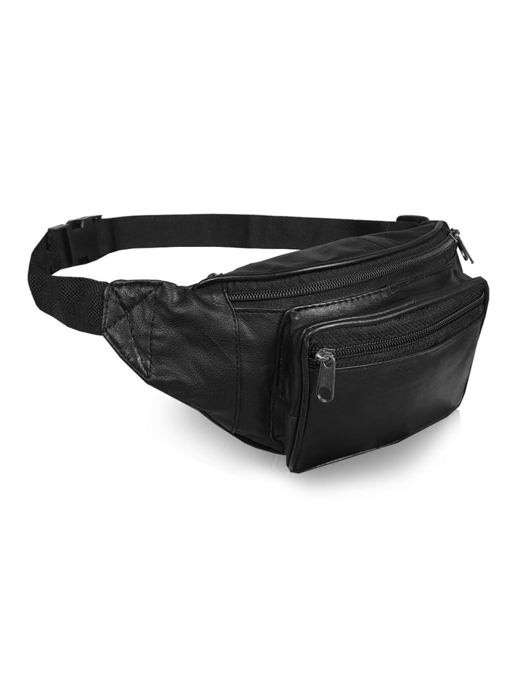 Load image into Gallery viewer, Roamlite Leather Bumbag Black Leather RL700 side 2