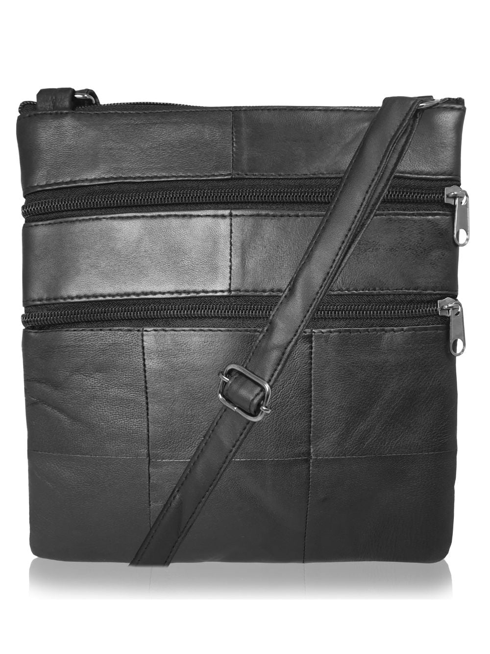 Roamlite Mens Travel pouch black leather RL178 Front