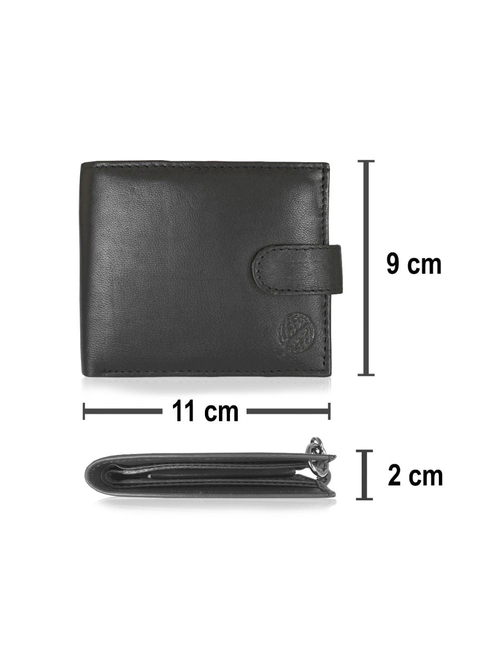  Roamlite Mens chained wallet black leather rl506 Measurements