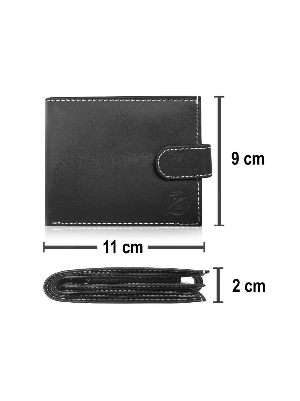 Roamlite Mens Wallet Black Leather RL507 tech
