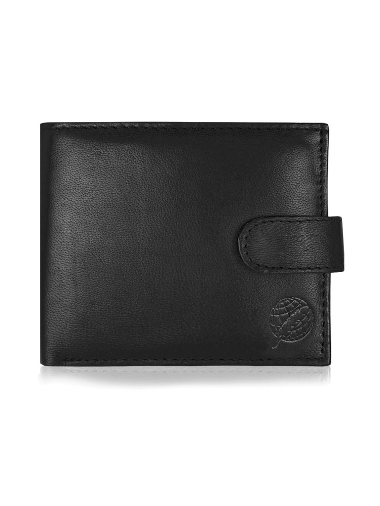 Load image into Gallery viewer, Roamlite Mens Wallet Black Leather RL46 front