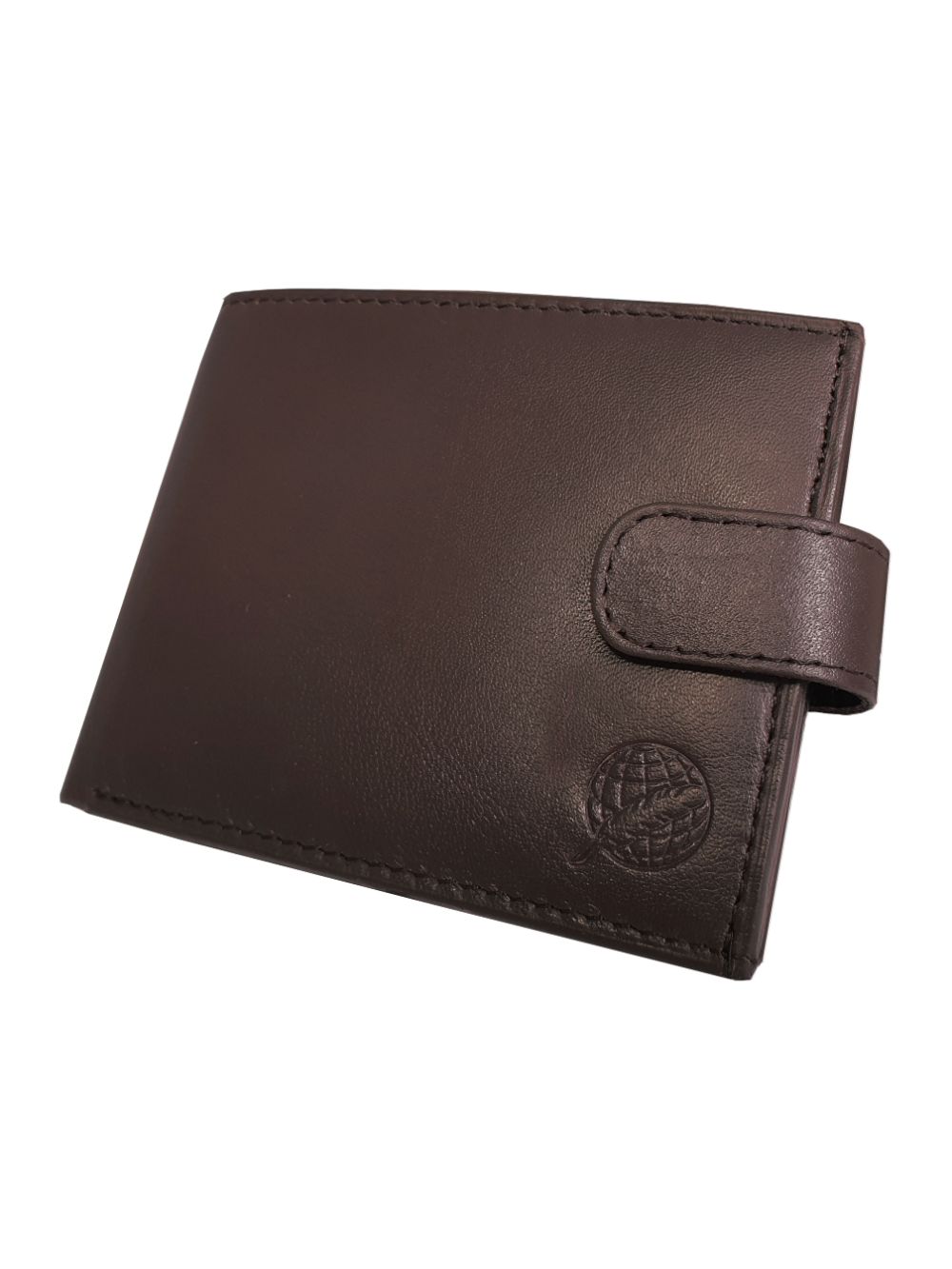 Designer Mens Wallet - Buttoned Coin Pouch - 9 Card Slots - RL374