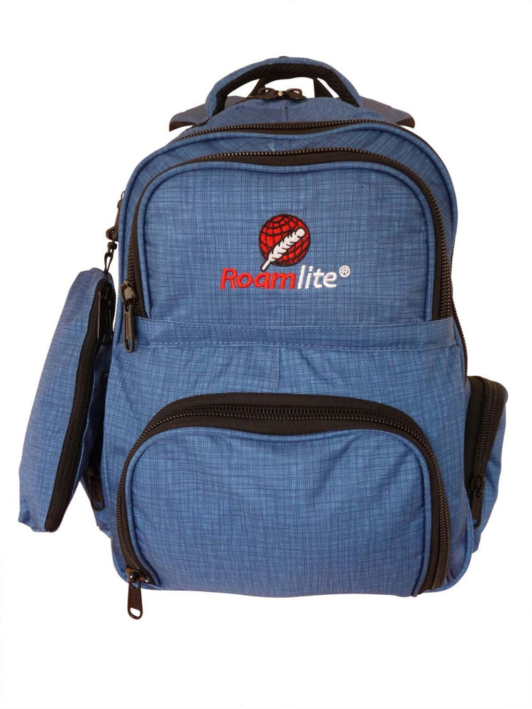 Load image into Gallery viewer, Roamlite School Backpack Blue Nylon RL840 front