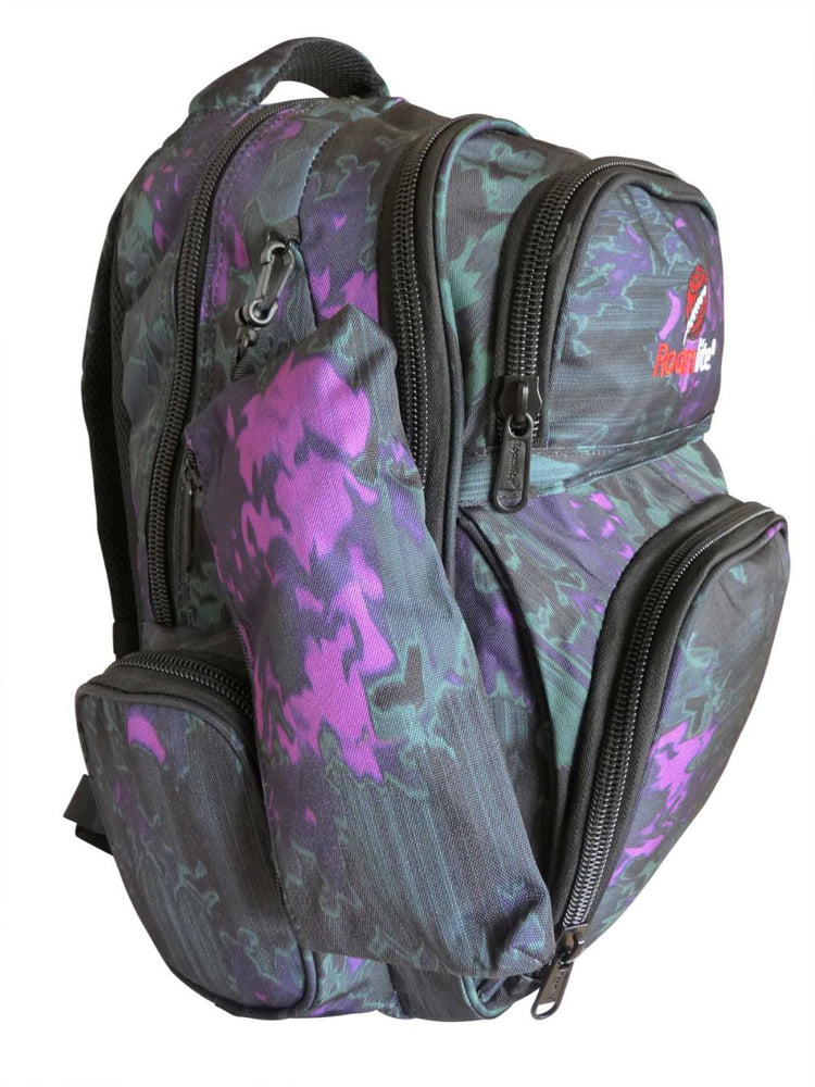 Load image into Gallery viewer, Roamlite Childrens Backpack Purple Green Funky Water pattern RL838