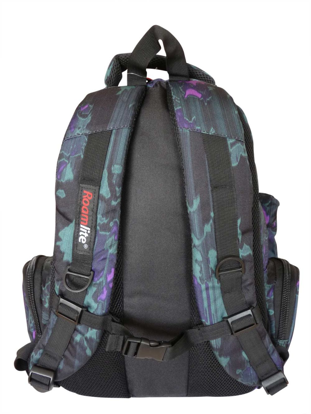 Roamlite Childrens Backpack Purple Green Funky Water pattern RL838