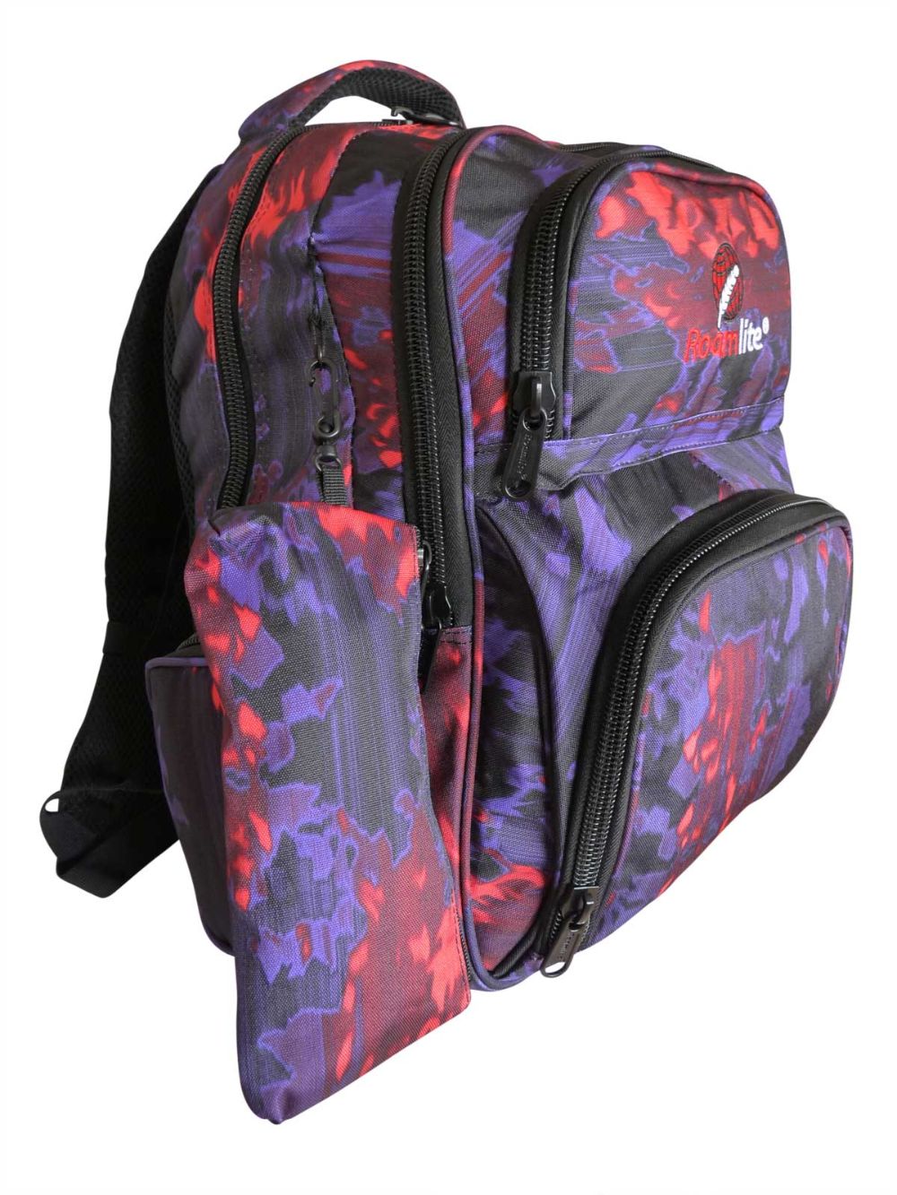 Roamlite Childrens Backpack Purple Orange Funky Water pattern RL838