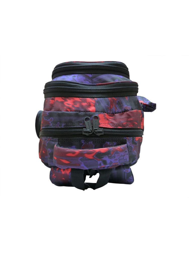Load image into Gallery viewer, Roamlite Childrens Backpack Purple Orange Funky Water pattern RL838 top
