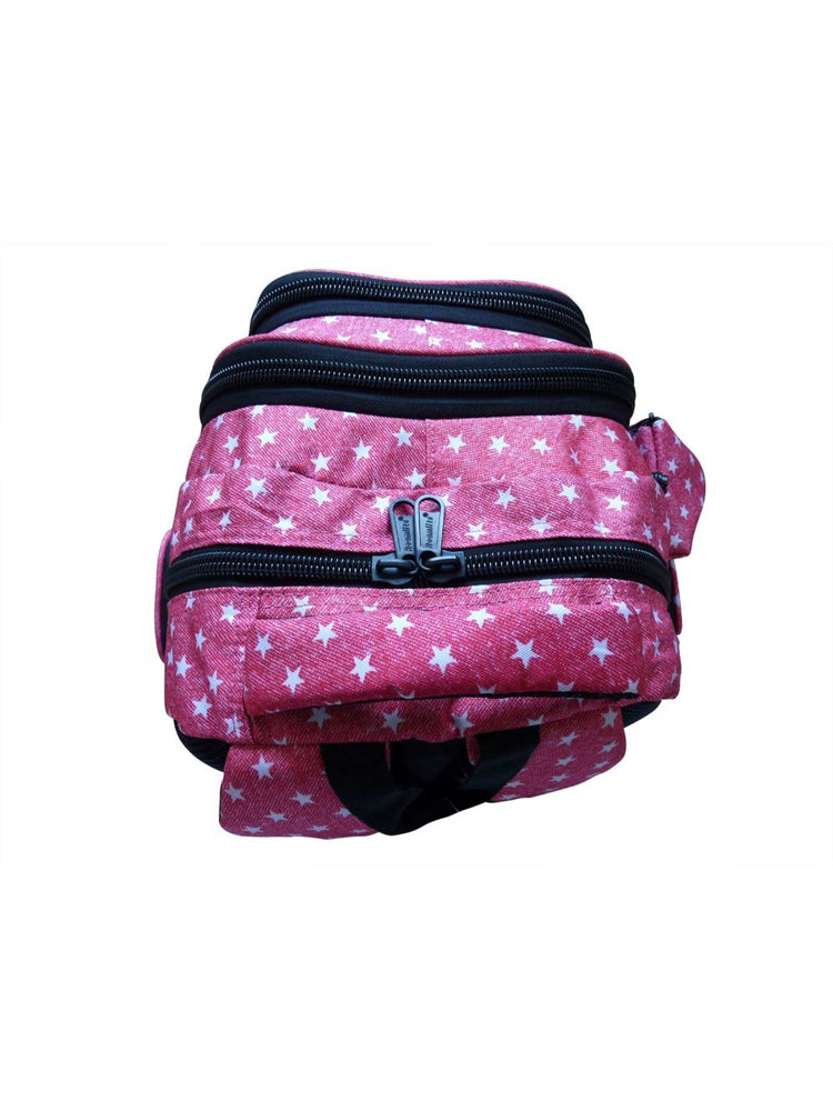Load image into Gallery viewer, Roamlite Childrens Backpack Pink Star pattern RL840  top
