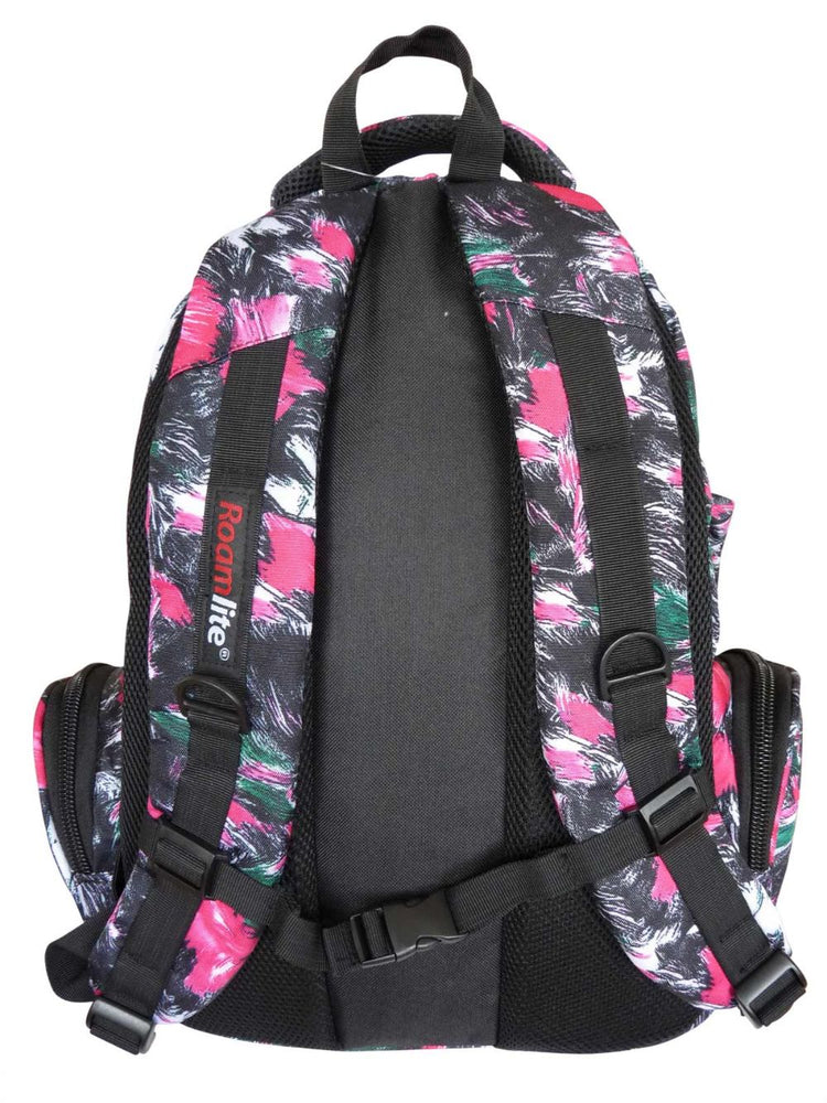 Load image into Gallery viewer, Roamlite Childrens Backpack Pink Paint pattern RL839 back