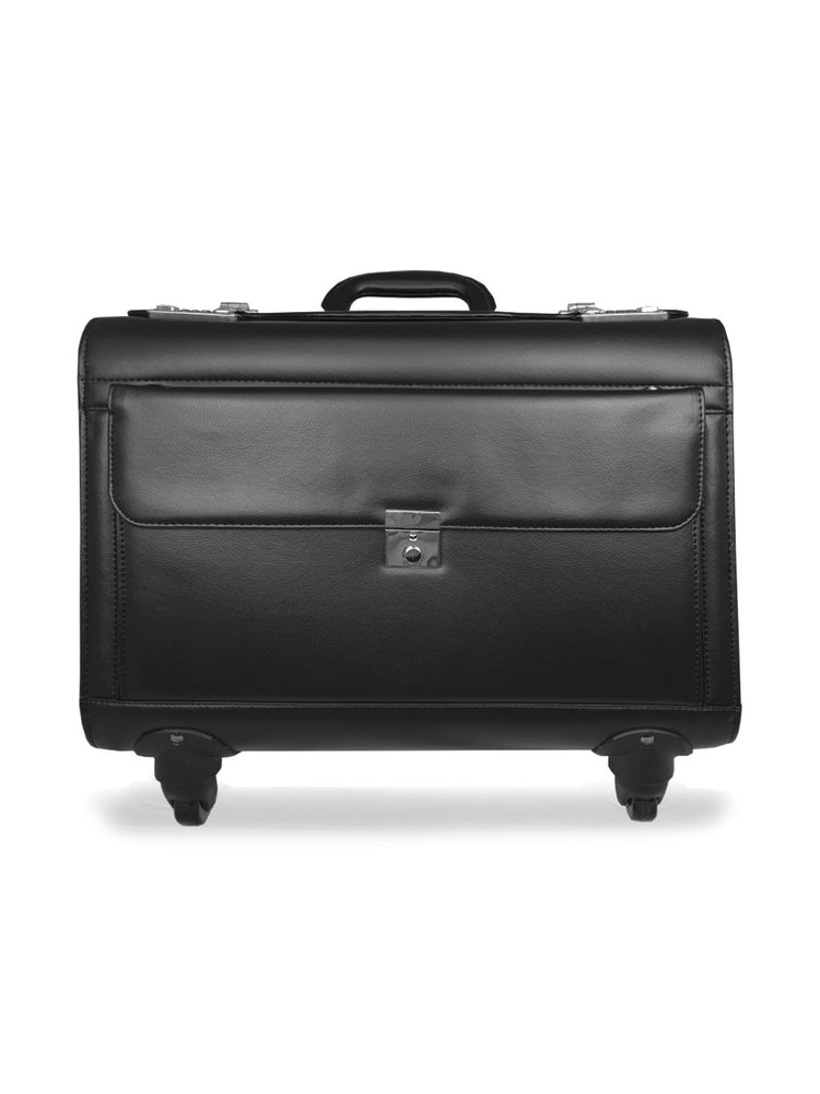Load image into Gallery viewer, Roamlite Pilots Case Black FU Leather RL9144 front
