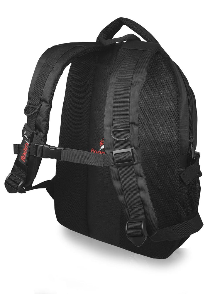 Load image into Gallery viewer,  Roamlite Childrens Backpack Black polyester RL17KMCL Back View