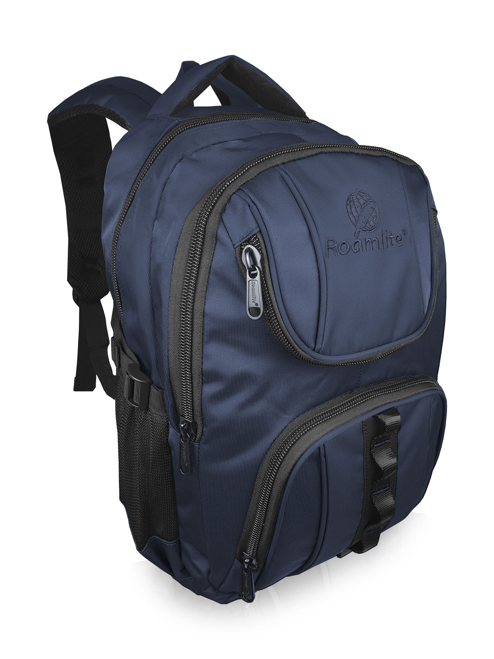 Roamlite School Backpack Navy Polyester RL18 side 