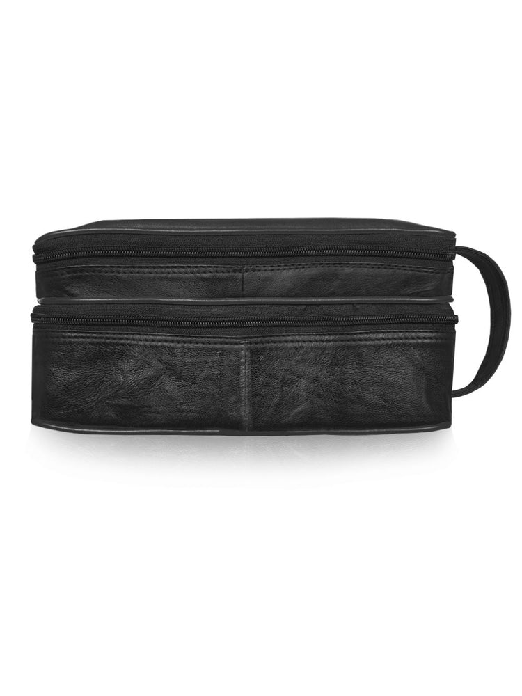 Load image into Gallery viewer, Genuine Leather Toiletry Bag - Travel Wash Bag With Carry Handle -R215