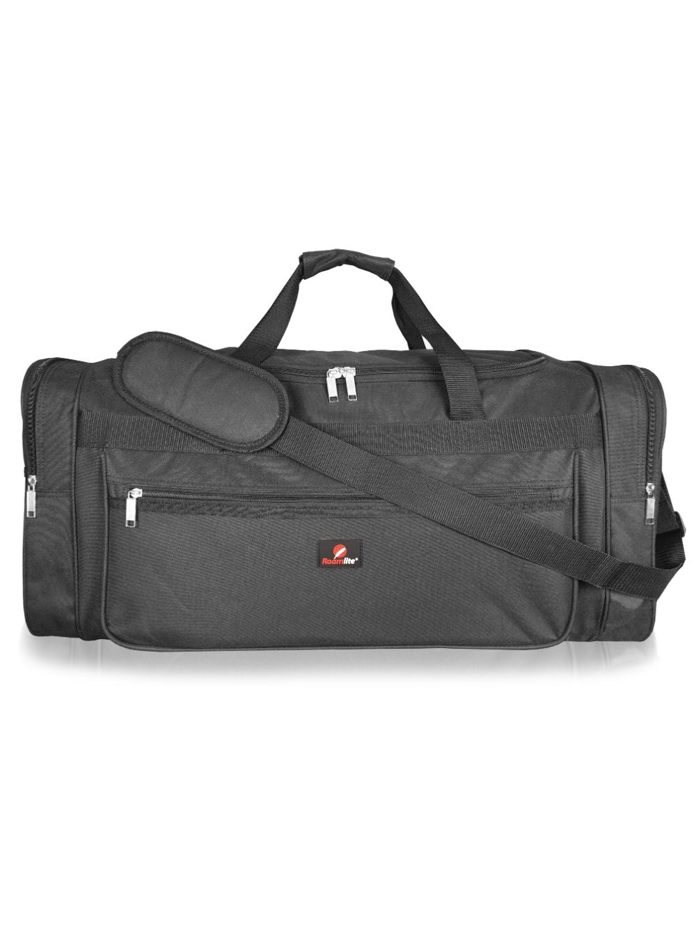  Roamlite United Airlines Personal Item of Hand Luggage Size  Cabin Approved Travel Holdalls, Small Carry On Duffel Bags - 15 inch x10x8,  Waterproof Polyester 20 Litre RL59K (Black)